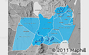 Political Shades Map of Machinga, desaturated