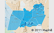 Political Shades Map of Machinga, lighten