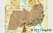 Satellite Map of Machinga, physical outside