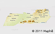 Physical Panoramic Map of Machinga, cropped outside