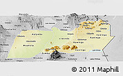 Physical Panoramic Map of Machinga, desaturated