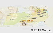 Physical Panoramic Map of Machinga, lighten