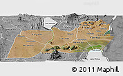 Satellite Panoramic Map of Machinga, desaturated