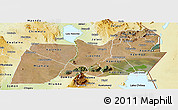 Satellite Panoramic Map of Machinga, physical outside