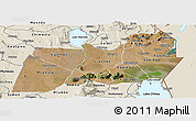 Satellite Panoramic Map of Machinga, shaded relief outside