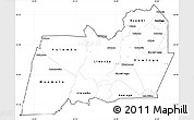 Blank Simple Map of Machinga, cropped outside