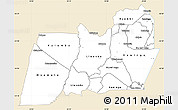 Classic Style Simple Map of Machinga, single color outside