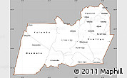 Gray Simple Map of Machinga, cropped outside