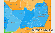 Political Shades Simple Map of Machinga