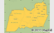 Savanna Style Simple Map of Machinga, cropped outside