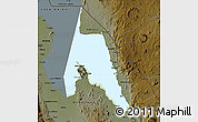 Physical Map of Lake Malawi, darken