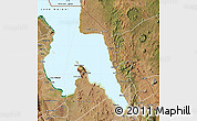 Physical Map of Lake Malawi, satellite outside