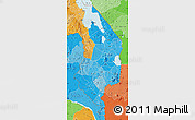 Political Shades Map of Southern