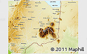 Physical 3D Map of Mulanje