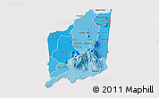 Political Shades 3D Map of Mulanje, cropped outside