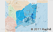 Political Shades 3D Map of Mulanje, lighten