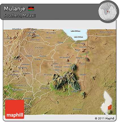Satellite 3D Map of Mulanje