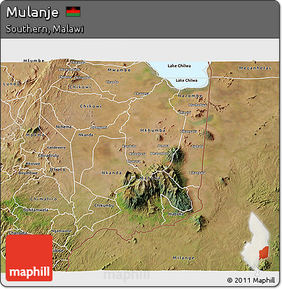 Satellite 3D Map of Mulanje