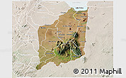 Satellite 3D Map of Mulanje, lighten