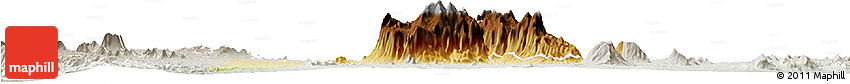 Physical Horizon Map of Mulanje, lighten, semi-desaturated
