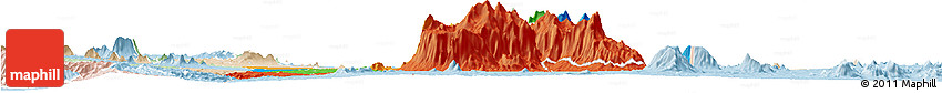 Political Horizon Map of Mulanje, lighten