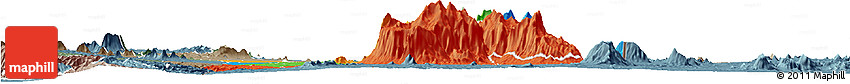 Political Horizon Map of Mulanje, semi-desaturated