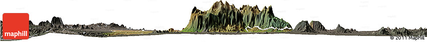Satellite Horizon Map of Mulanje, darken, semi-desaturated