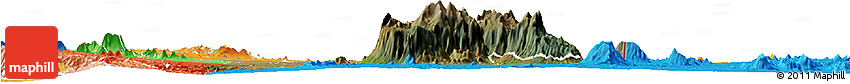 Satellite Horizon Map of Mulanje, political shades outside