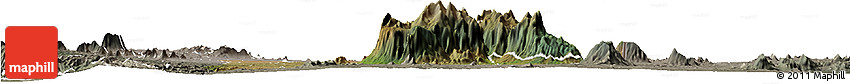 Satellite Horizon Map of Mulanje, semi-desaturated