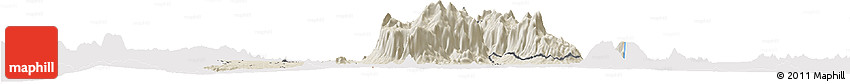 Shaded Relief Horizon Map of Mulanje, cropped outside