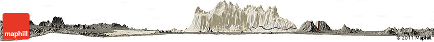 Shaded Relief Horizon Map of Mulanje, darken