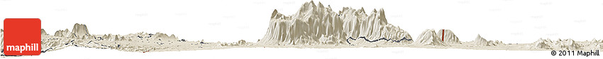 Shaded Relief Horizon Map of Mulanje