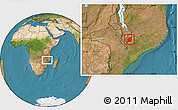 Satellite Location Map of Mulanje