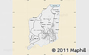 Classic Style Map of Mulanje, single color outside