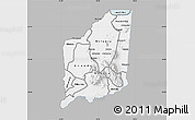 Gray Map of Mulanje, single color outside