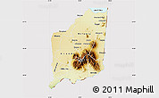 Physical Map of Mulanje, cropped outside