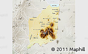 Physical Map of Mulanje, lighten, semi-desaturated