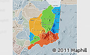 Political Map of Mulanje, lighten, semi-desaturated