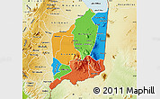 Political Map of Mulanje, physical outside