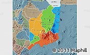Political Map of Mulanje, semi-desaturated