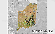 Satellite Map of Mulanje, lighten, desaturated