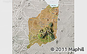 Satellite Map of Mulanje, lighten, semi-desaturated