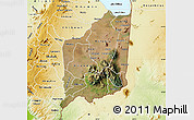 Satellite Map of Mulanje, physical outside
