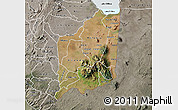 Satellite Map of Mulanje, semi-desaturated