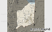 Shaded Relief Map of Mulanje, darken