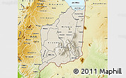 Shaded Relief Map of Mulanje, physical outside