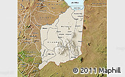 Shaded Relief Map of Mulanje, satellite outside