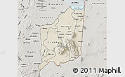 Shaded Relief Map of Mulanje, semi-desaturated