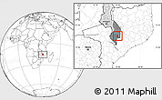 Blank Location Map of Nkanda, highlighted country, highlighted grandparent region