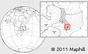 Blank Location Map of Nkanda, highlighted country, highlighted parent region, within the entire country